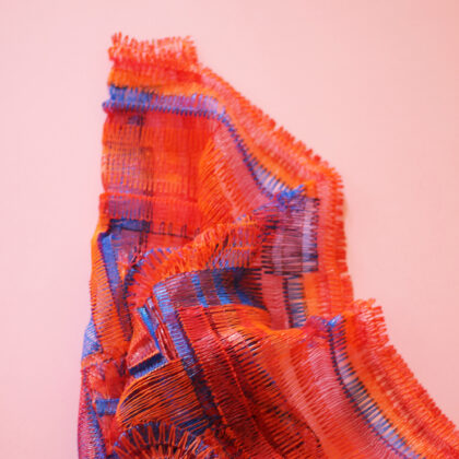 Daan Veerman DIGITAL CRAFT tapestry red orange pic by Studio Daan Veerman