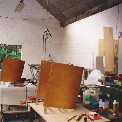 F88 in het atelier van MVS (Galgenberg, Gent) © The Maarten Van Severen Foundation