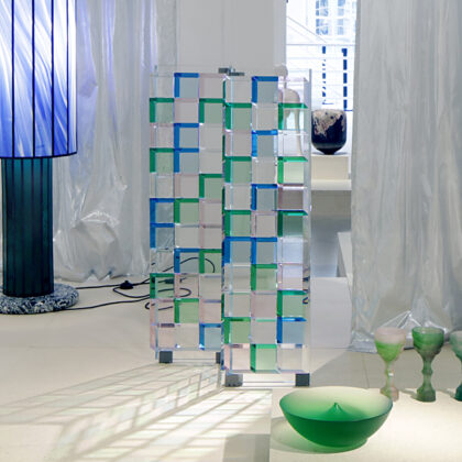 Study O Portable Slanted Tiles Screen for Atelier Swarovski Home